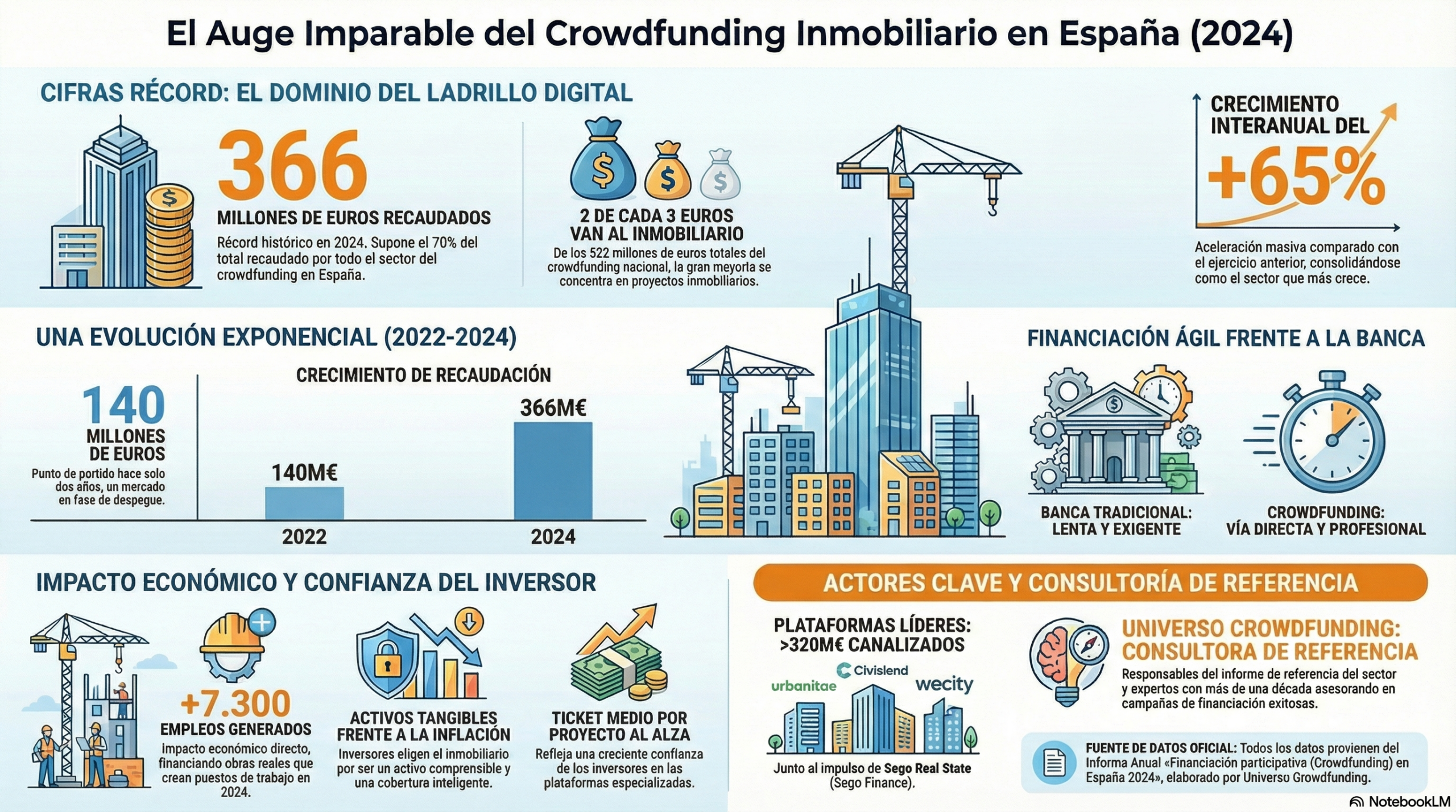 Crowdfunding Inmobiliario en España 2024 infografia